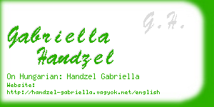 gabriella handzel business card